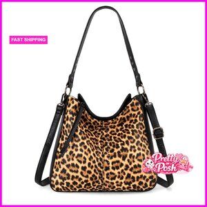 Medium Vegan Leather Hobo Bag Convertible Crossbody Shoulder Purse